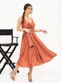 Платья ISSA Plus модель 13917_terracotta Фото