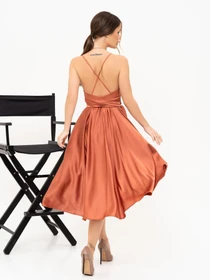 Платья ISSA Plus модель 13917_terracotta Фото
