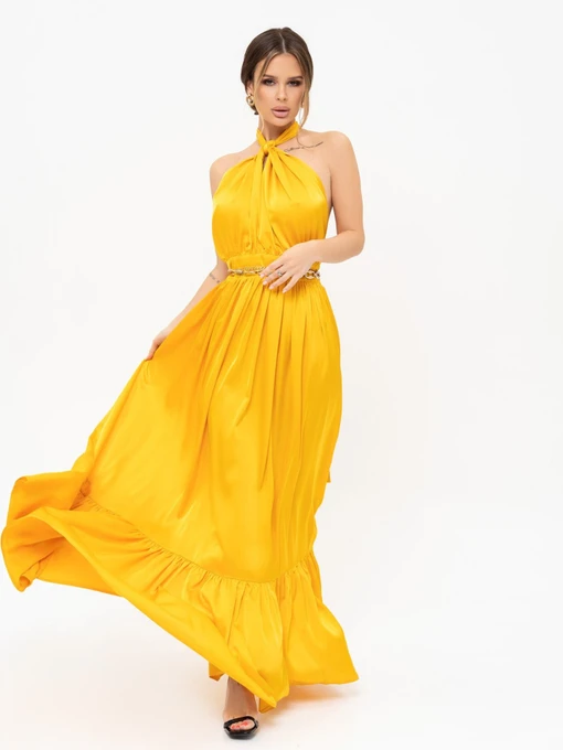 Платья ISSA Plus модель 13925_mustard Фото