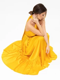 Платья ISSA Plus модель 13925_mustard Фото