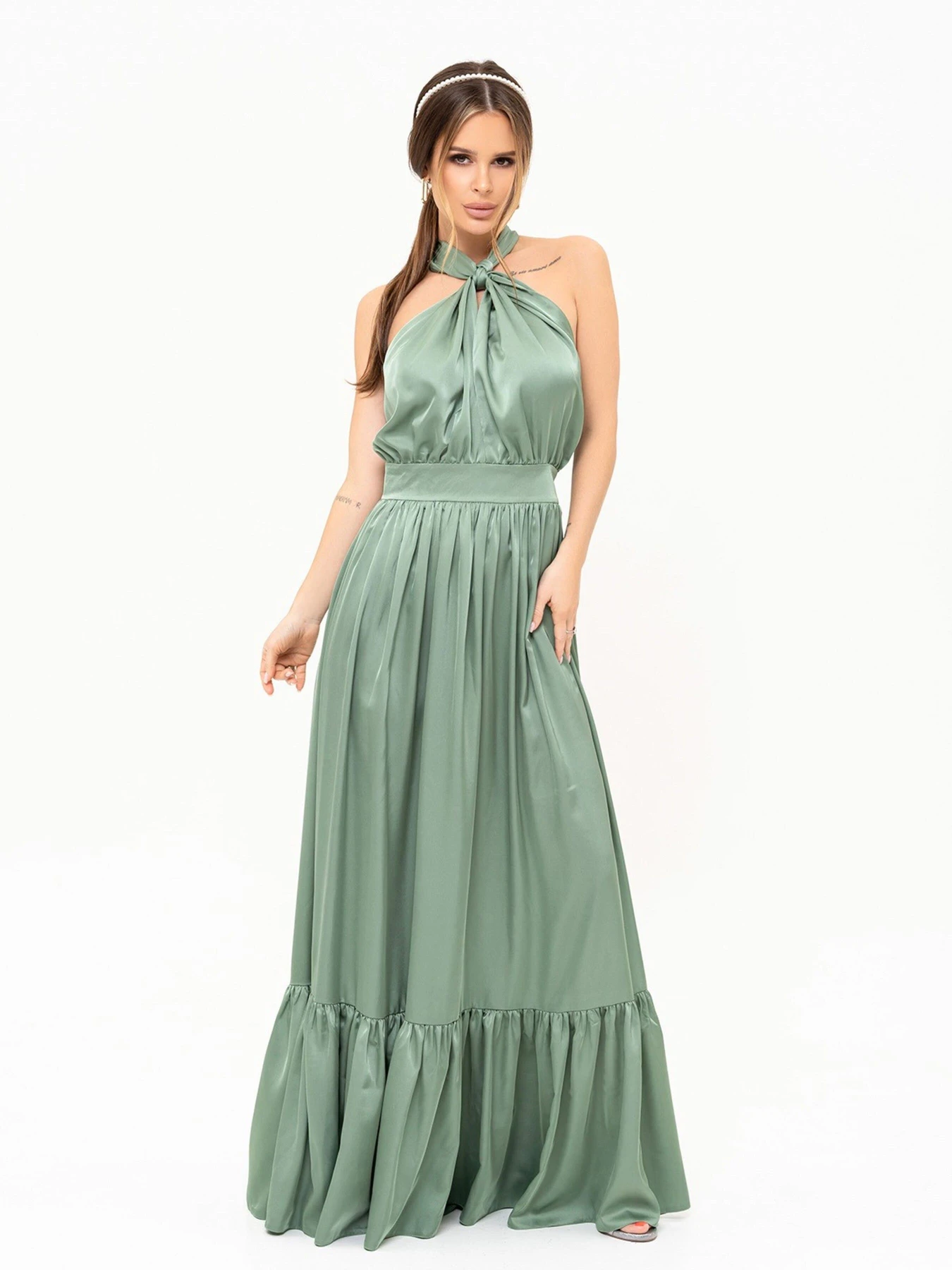 Платья ISSA Plus модель 13925_olive Платья ISSA Plus модель 13925_olive Фото