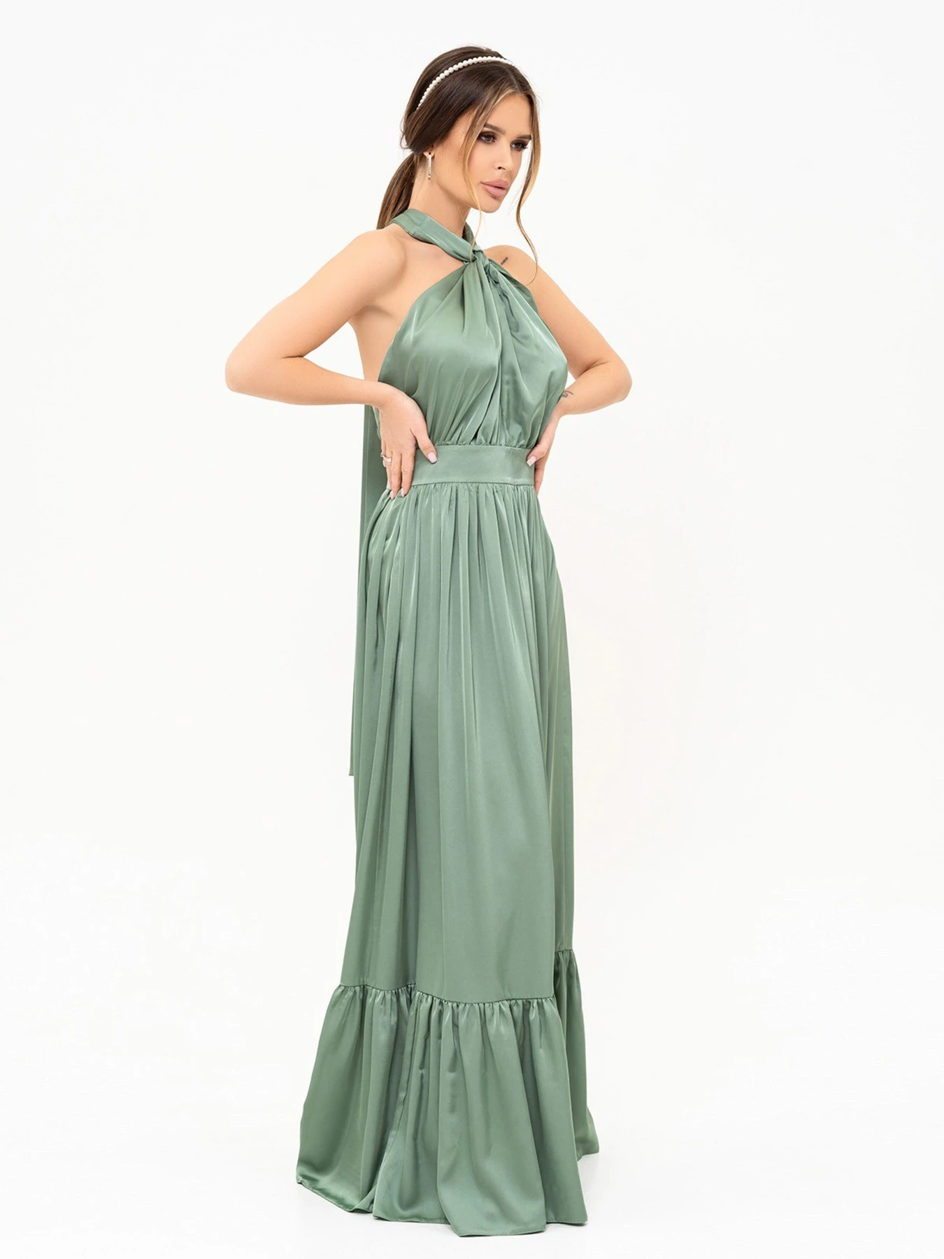 Платья ISSA Plus модель 13925_olive Платья ISSA Plus модель 13925_olive Фото