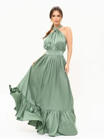 Платья ISSA Plus модель 13925_olive Фото