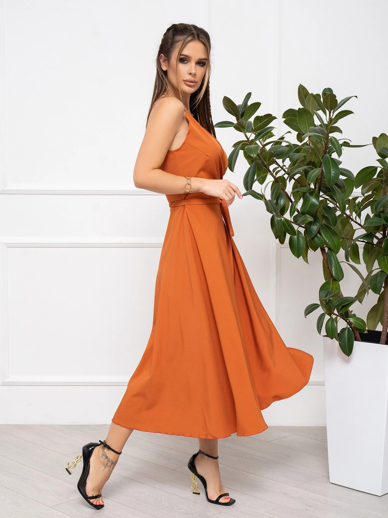 Платья ISSA Plus модель 13029_terracotta Фото