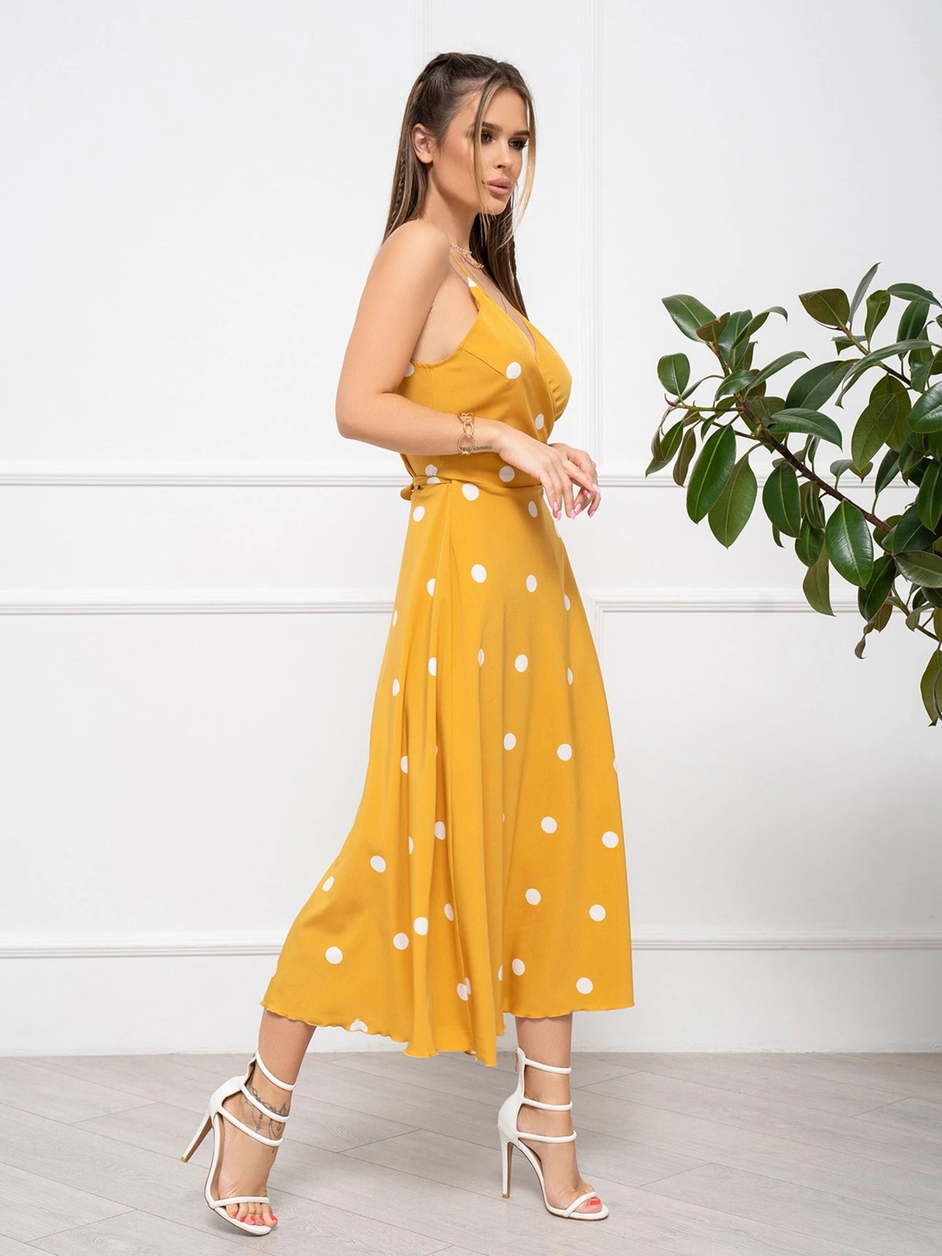 Платья ISSA Plus модель 13031_mustard Платья ISSA Plus модель 13031_mustard Фото