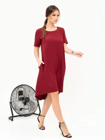 Сукні ISSA Plus модель 13908_burgundy Фото