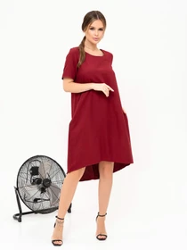 Сукні ISSA Plus модель 13908_burgundy Фото