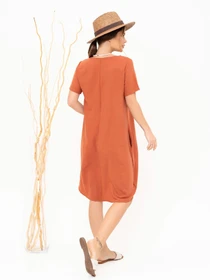 Платья ISSA Plus модель 13908_terracotta Фото