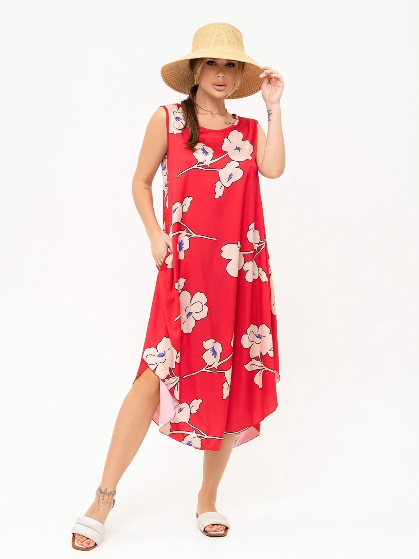 Платья ISSA Plus модель 13915_red Платья ISSA Plus модель 13915_red Фото