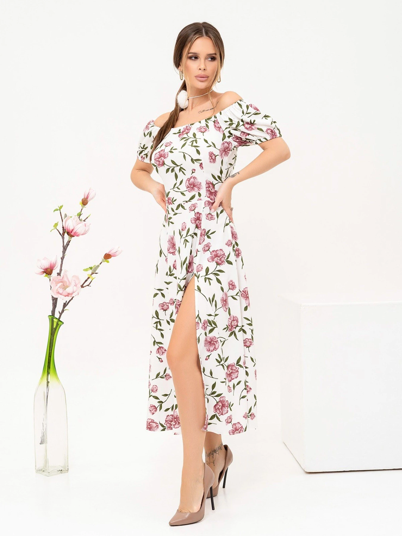 Платья ISSA Plus модель 13921_white Платья ISSA Plus модель 13921_white Фото