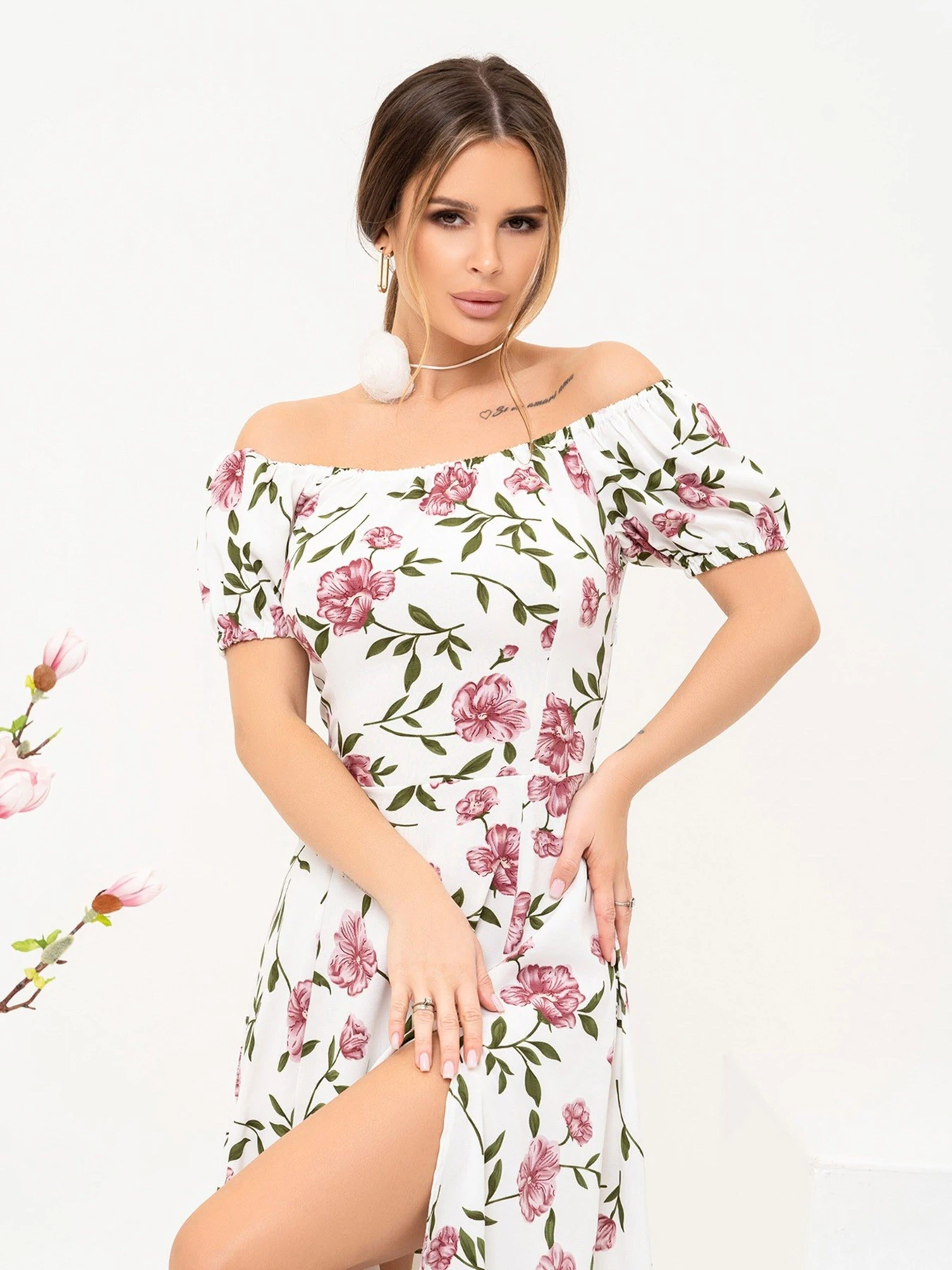 Платья ISSA Plus модель 13921_white Платья ISSA Plus модель 13921_white Фото
