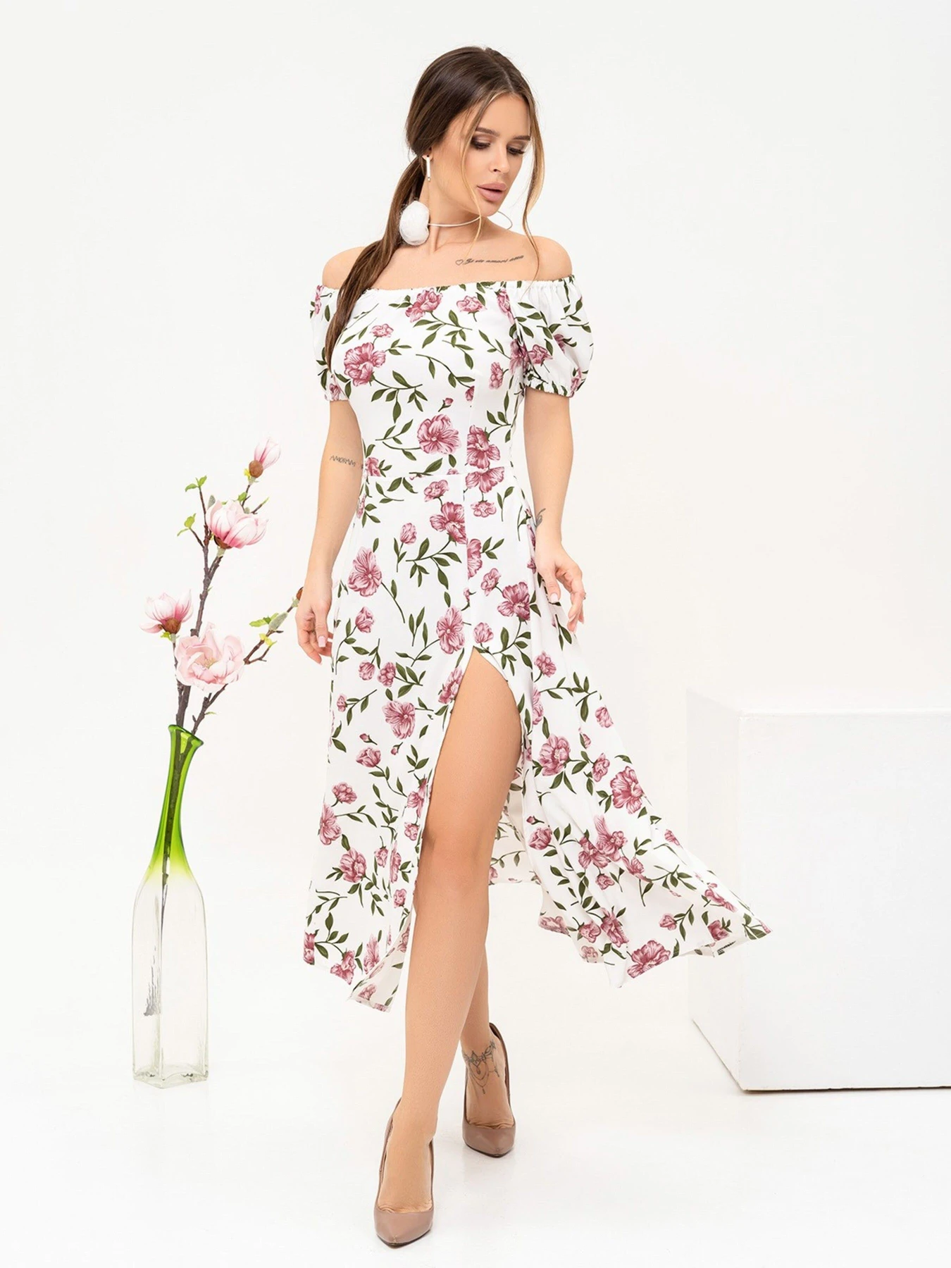 Платья ISSA Plus модель 13921_white Платья ISSA Plus модель 13921_white Фото