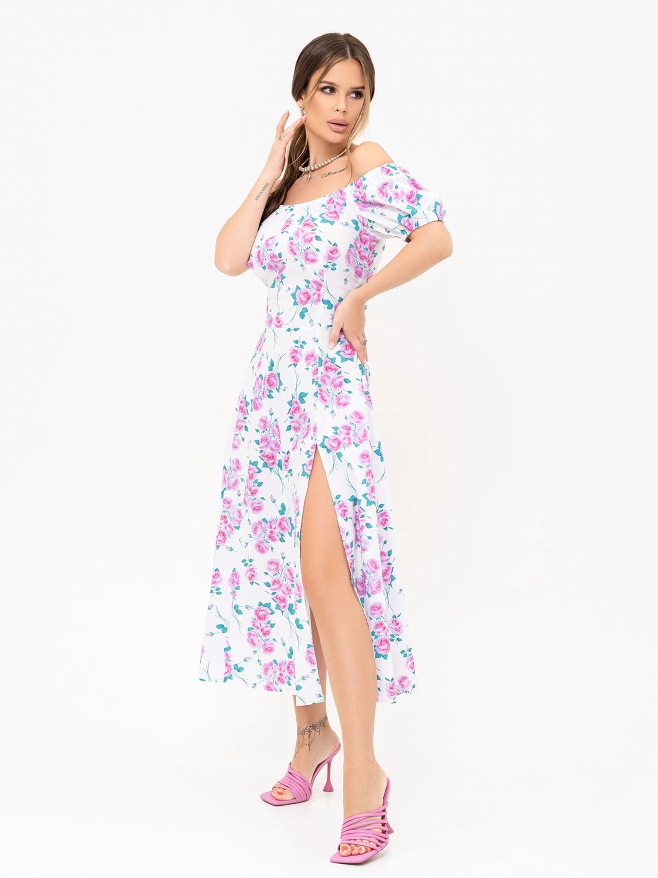 Платья ISSA Plus модель 13923_white Платья ISSA Plus модель 13923_white Фото