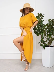 Платья ISSA Plus модель 13936_mustard Фото