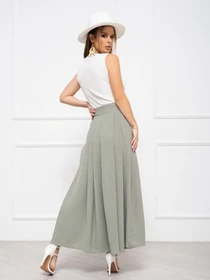 Юбки ISSA Plus модель 13938_olive Фото