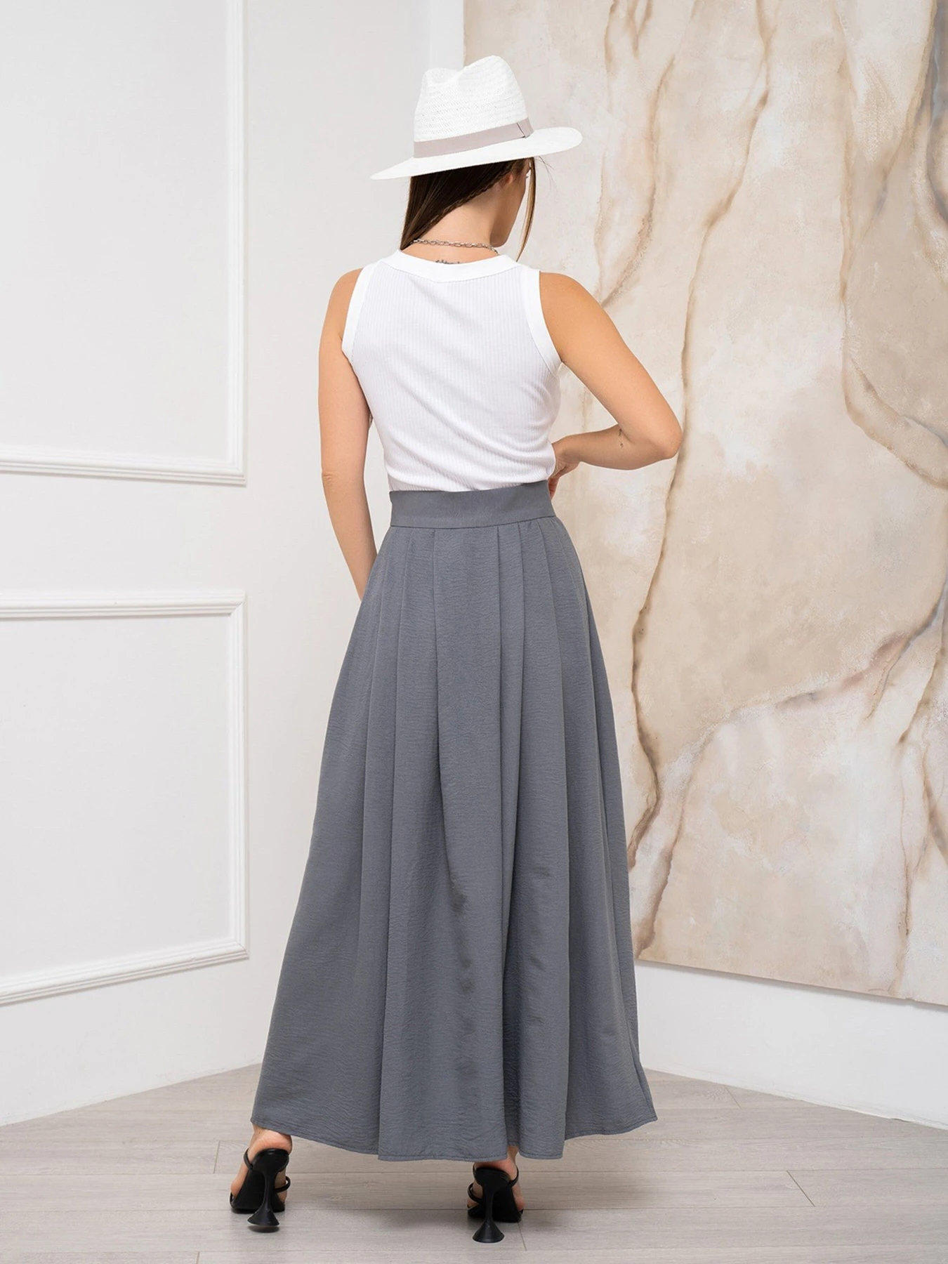 Юбки ISSA Plus модель 13938_grey Фото