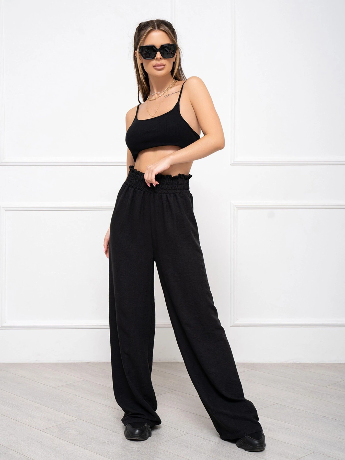 Брюки ISSA Plus модель 13939_black Брюки ISSA Plus модель 13939_black Фото