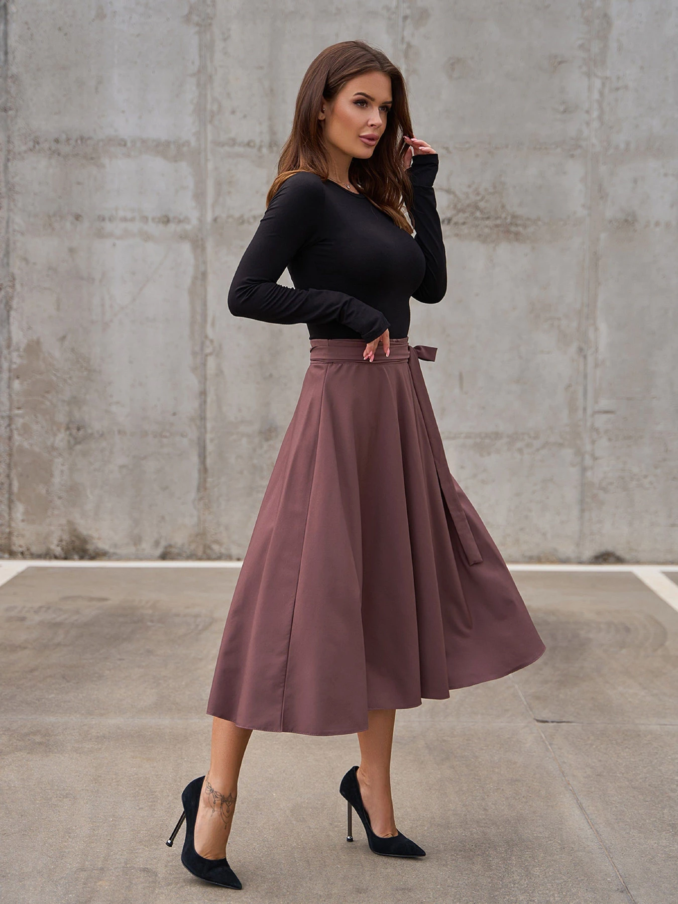 Спідниці ISSA Plus модель 13940_brown Фото