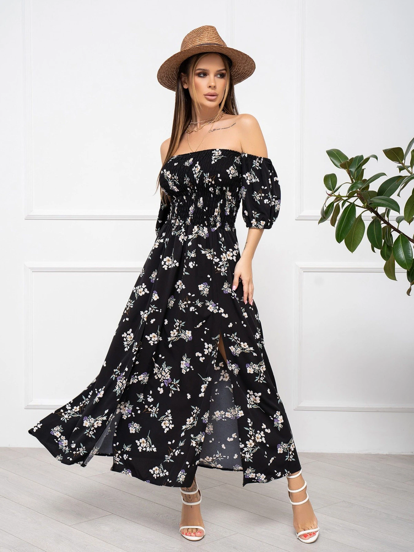 Платья ISSA Plus модель SA-252A_black Фото