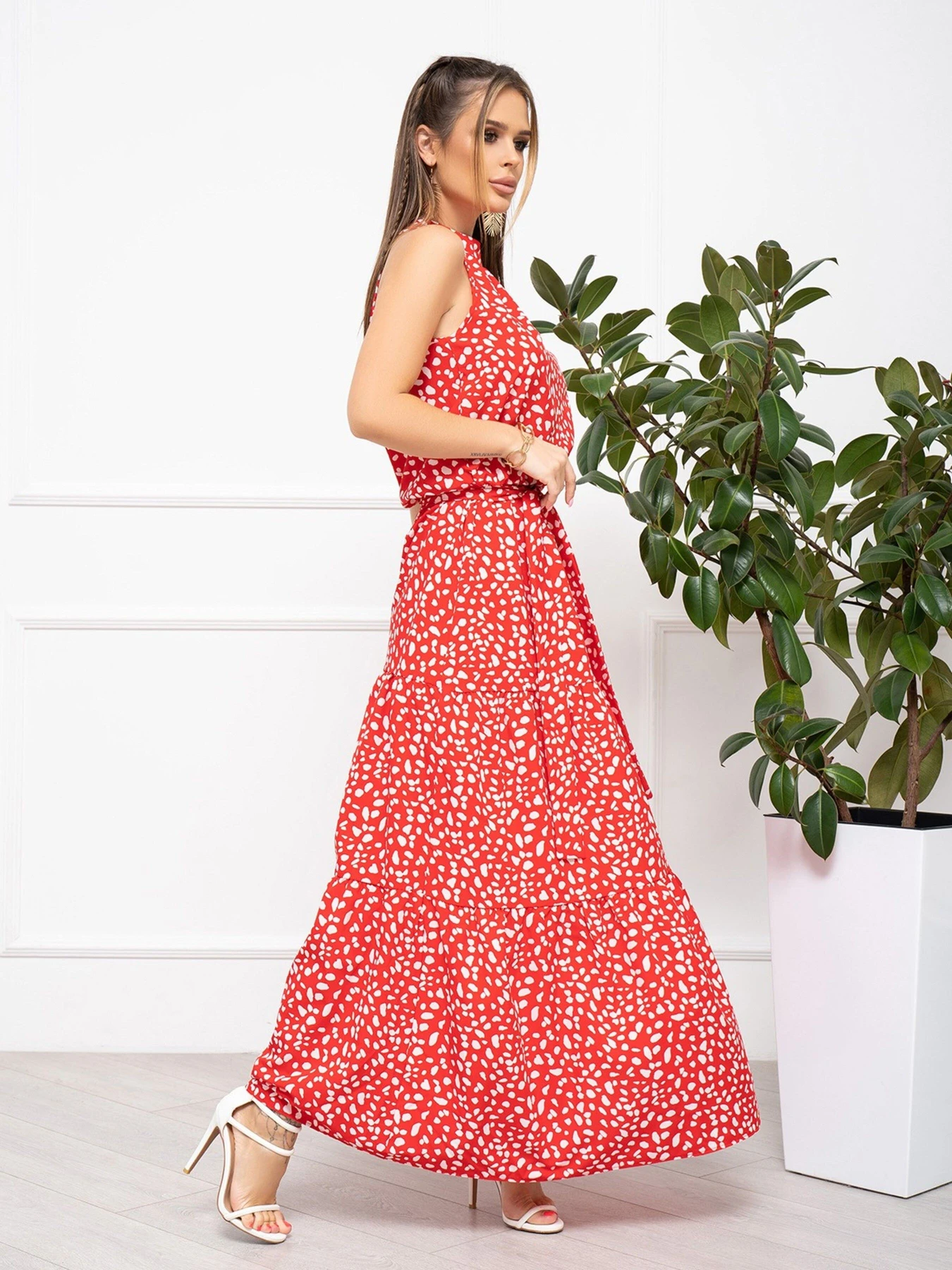 Платья ISSA Plus модель SA-465_red Платья ISSA Plus модель SA-465_red Фото