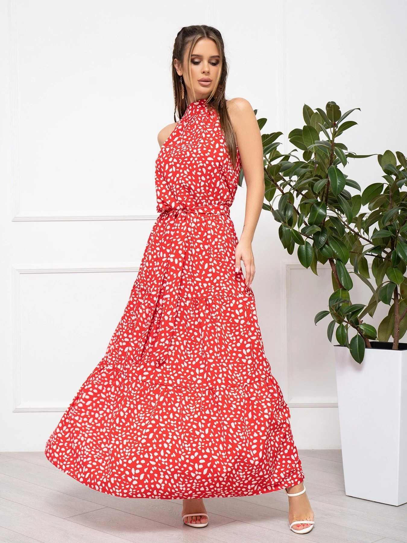 Платья ISSA Plus модель SA-465_red Платья ISSA Plus модель SA-465_red Фото