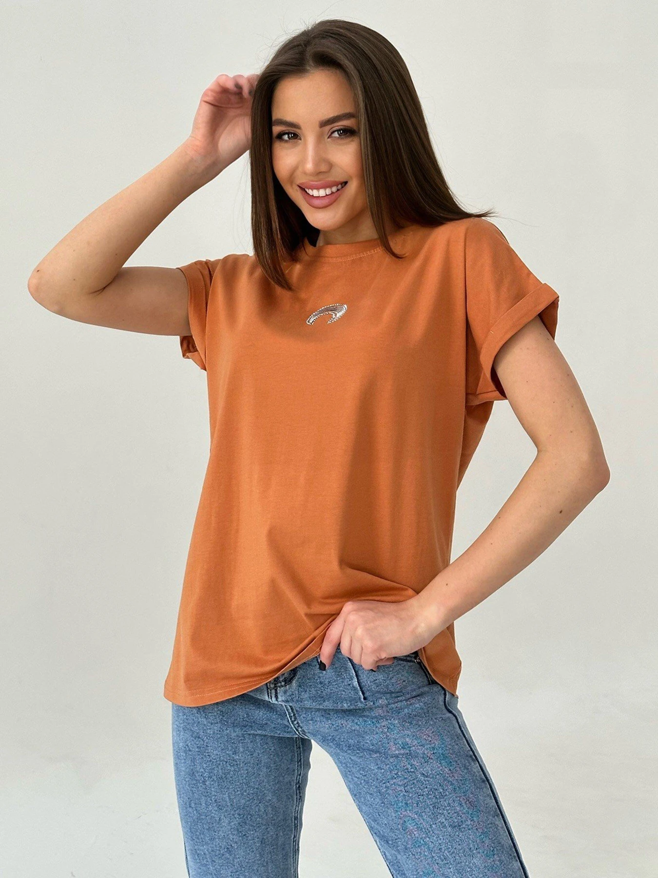 Футболки и поло ISSA Plus модель WN20-453_terracotta Фото