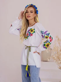 Вышиванки ISSA Plus модель WN20-305_белый Фото