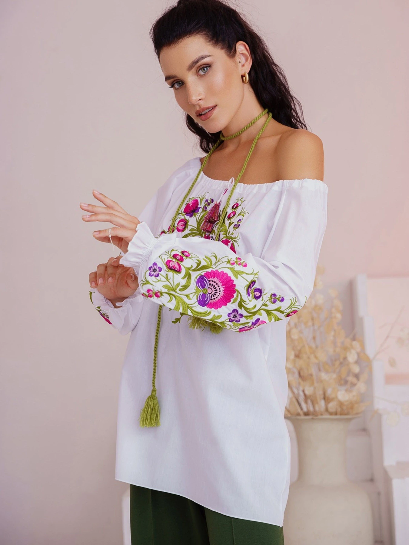 Вышиванки ISSA Plus модель WN20-306_white Фото