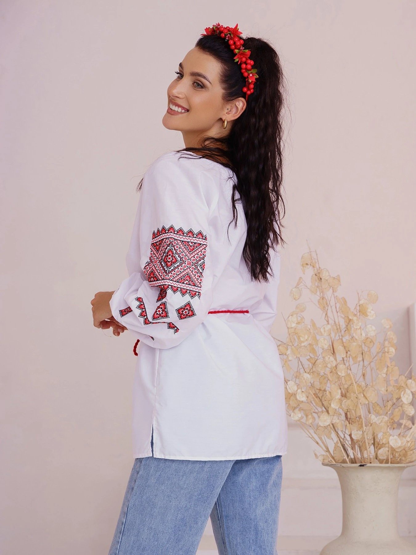 Вышиванки ISSA Plus модель WN20-307_white Фото