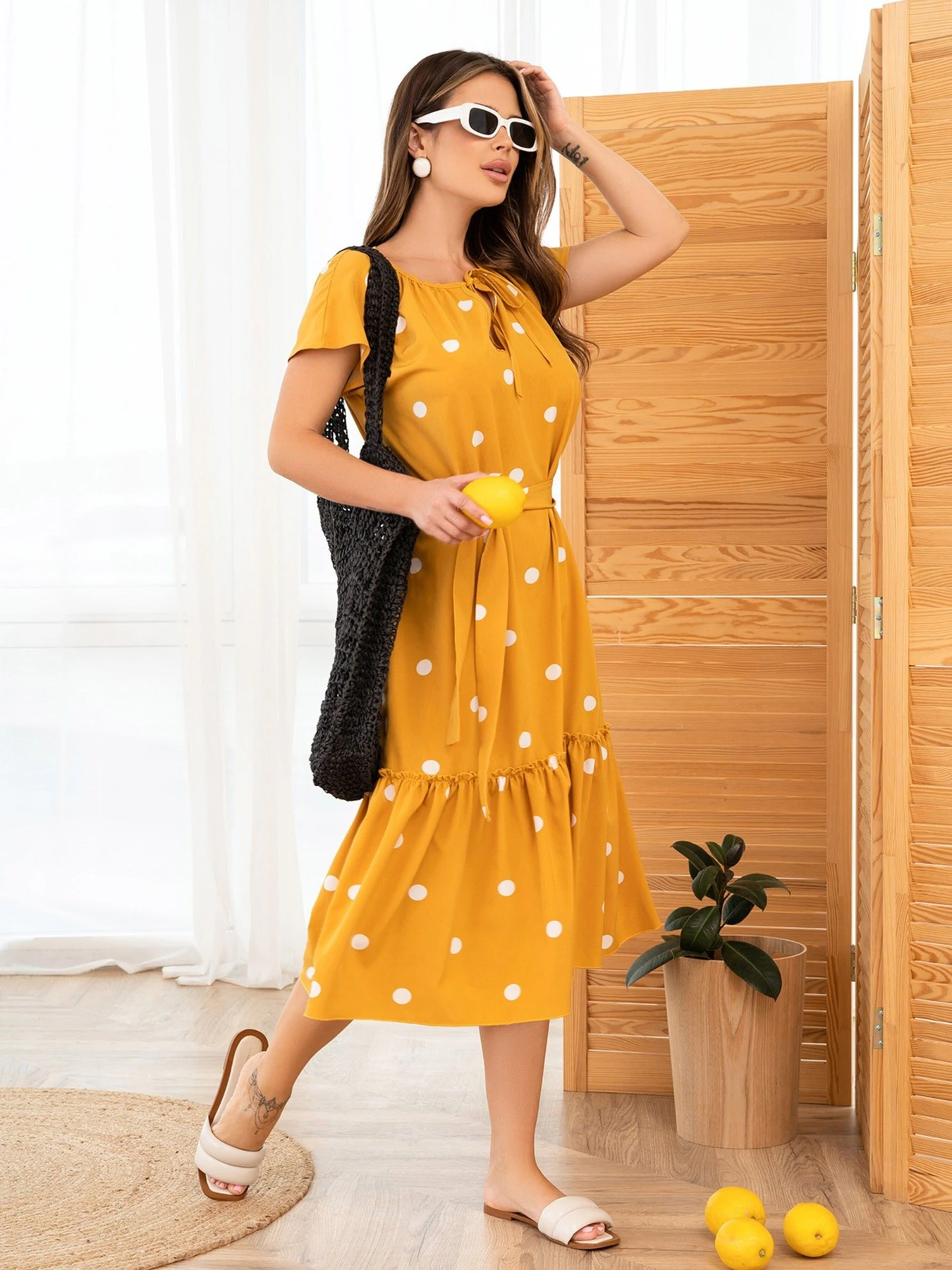 Сукні ISSA Plus модель 13954_mustard Фото