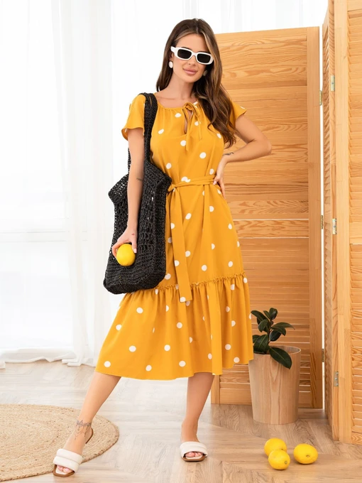 Сукні ISSA Plus модель 13954_mustard Фото