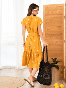 Сукні ISSA Plus модель 13954_mustard Фото