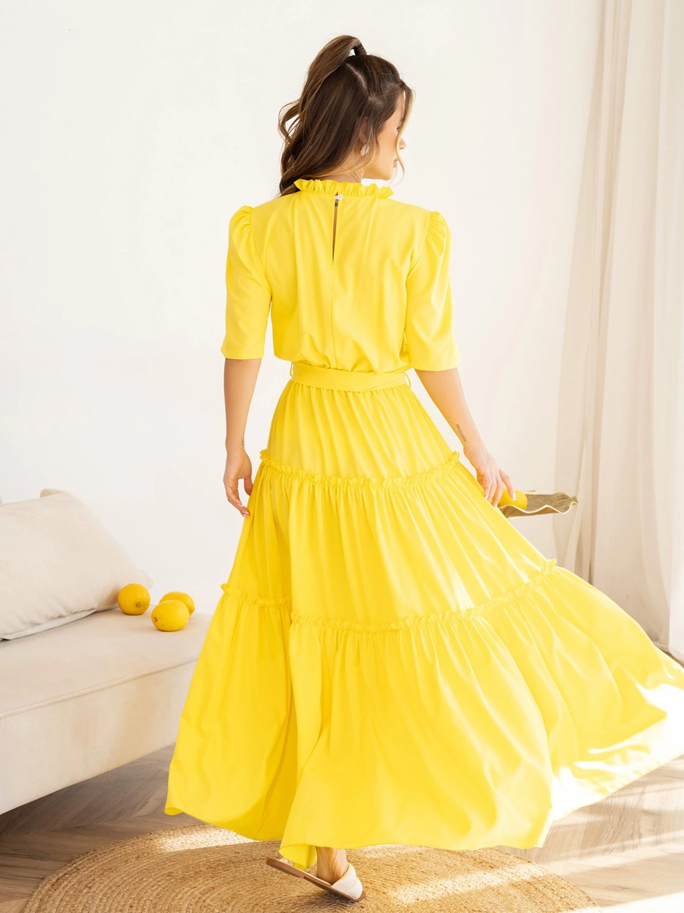 Сукні ISSA Plus модель 13974_yellow Сукні ISSA Plus модель 13974_yellow Фото