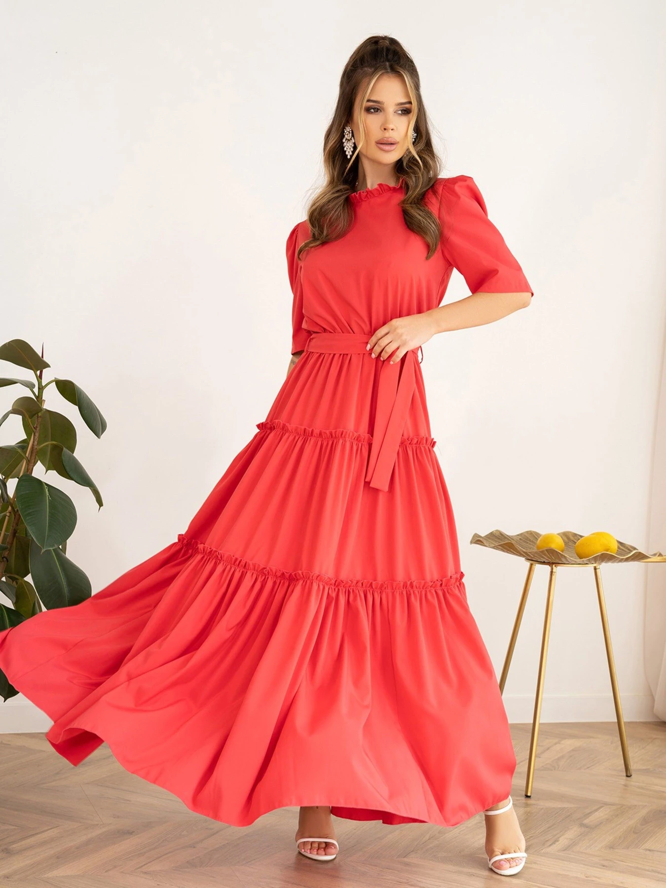 Сукні ISSA Plus модель 13974_crimson Сукні ISSA Plus модель 13974_crimson Фото