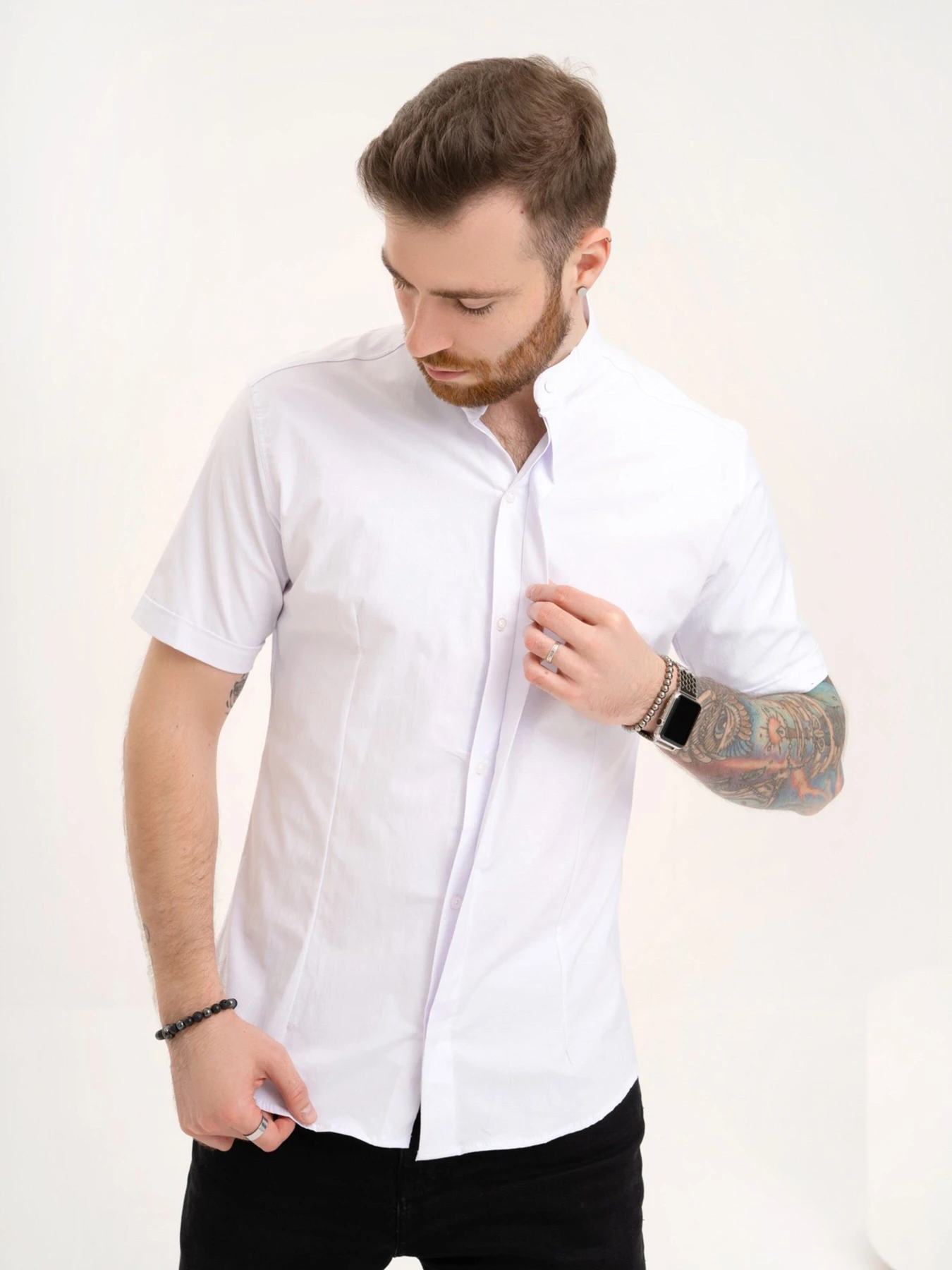 Сорочки ISSA Plus модель GN4-128_white Фото