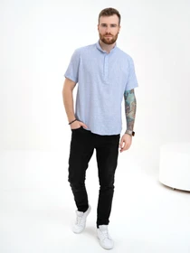 Сорочки ISSA Plus модель GN4-130_lightblue Фото