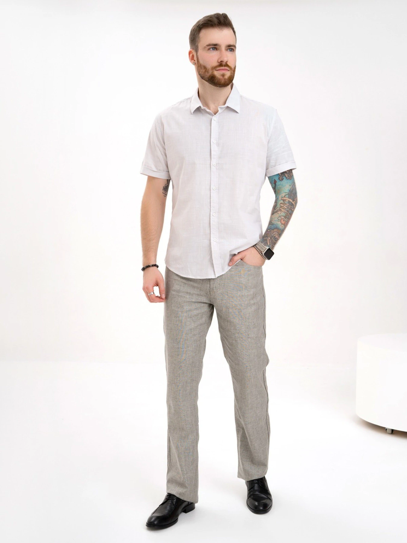 Сорочки ISSA Plus модель GN4-131_grey Сорочки ISSA Plus модель GN4-131_grey Фото