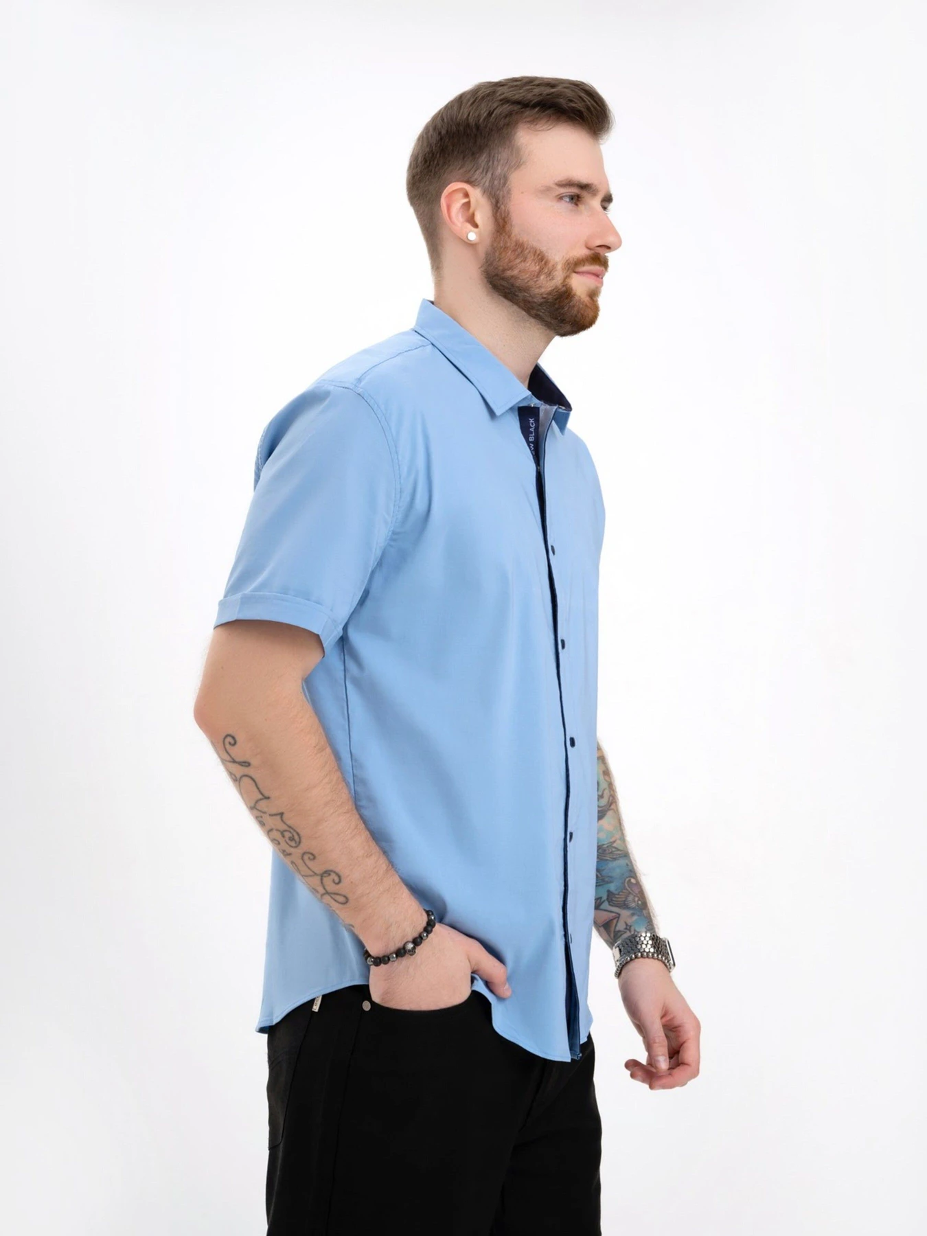 Сорочки ISSA Plus модель GN4-133_lightblue Сорочки ISSA Plus модель GN4-133_lightblue Фото