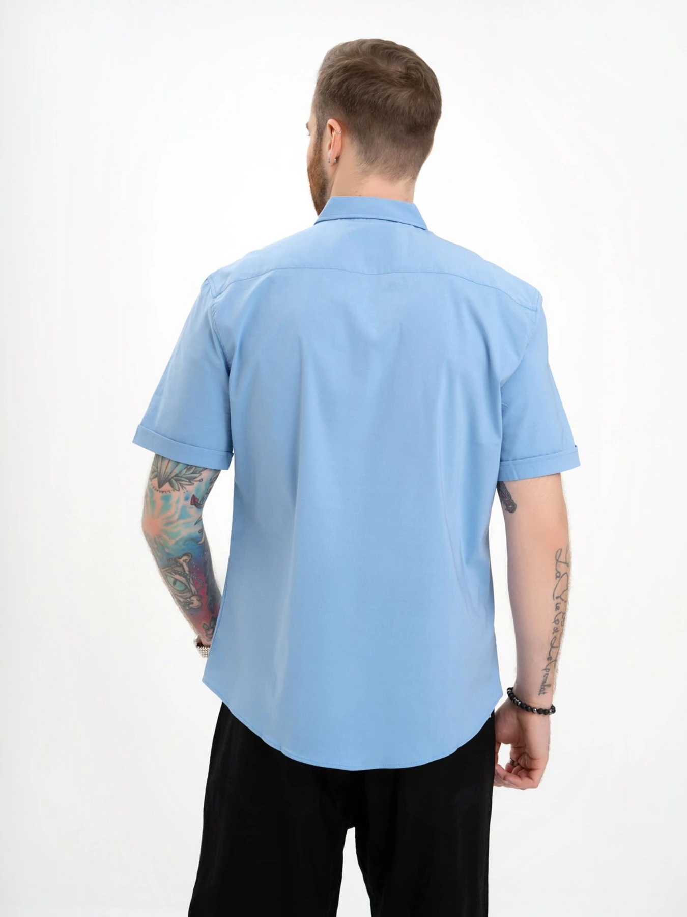 Сорочки ISSA Plus модель GN4-133_lightblue Сорочки ISSA Plus модель GN4-133_lightblue Фото