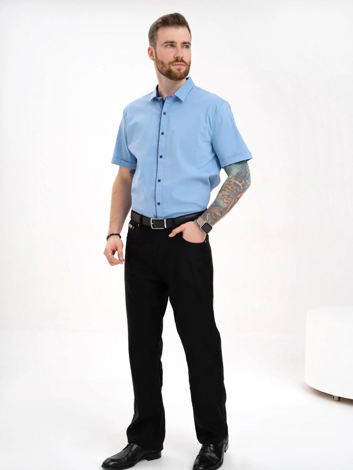 Сорочки ISSA Plus модель GN4-133_lightblue Сорочки ISSA Plus модель GN4-133_lightblue Фото