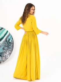 Сукні ISSA Plus модель 14013_mustard Фото