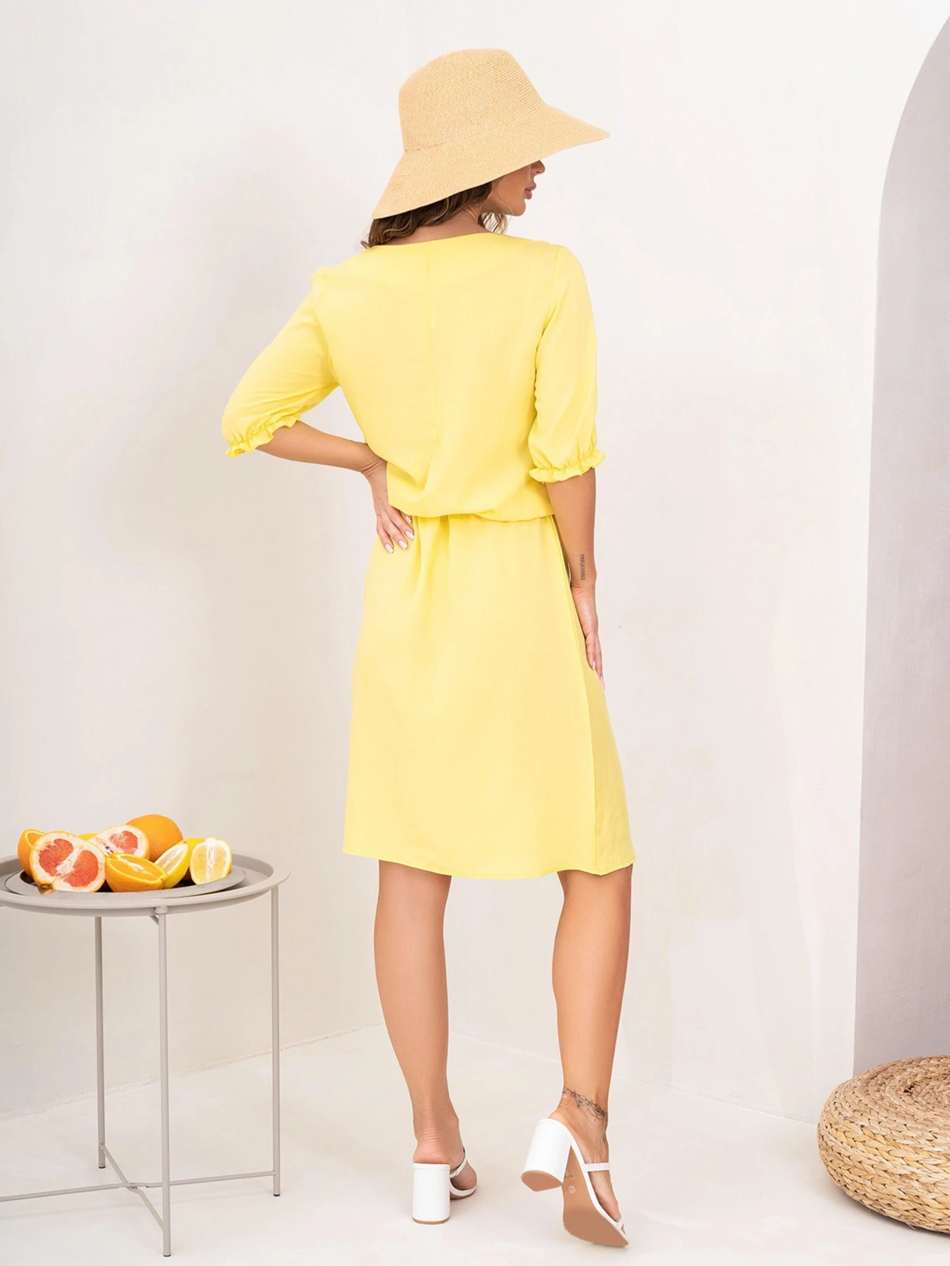 Сукні ISSA Plus модель 14022_yellow Сукні ISSA Plus модель 14022_yellow Фото