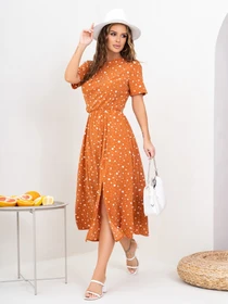 Сукні ISSA Plus модель 14029_terracotta Фото