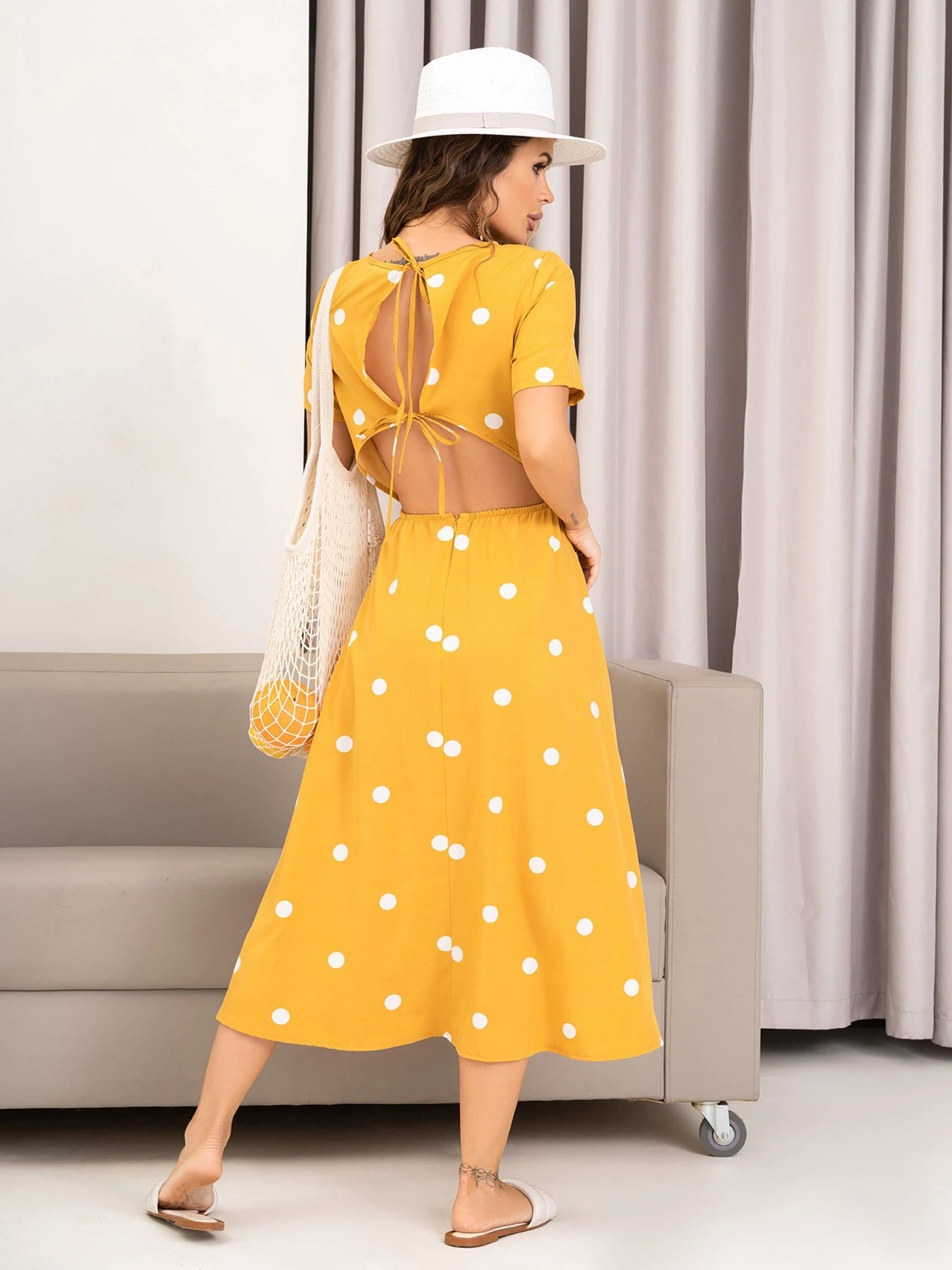 Платья ISSA Plus модель 14034_mustard Фото