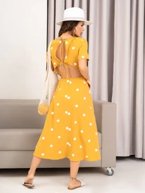 Платья ISSA Plus модель 14034_mustard Фото