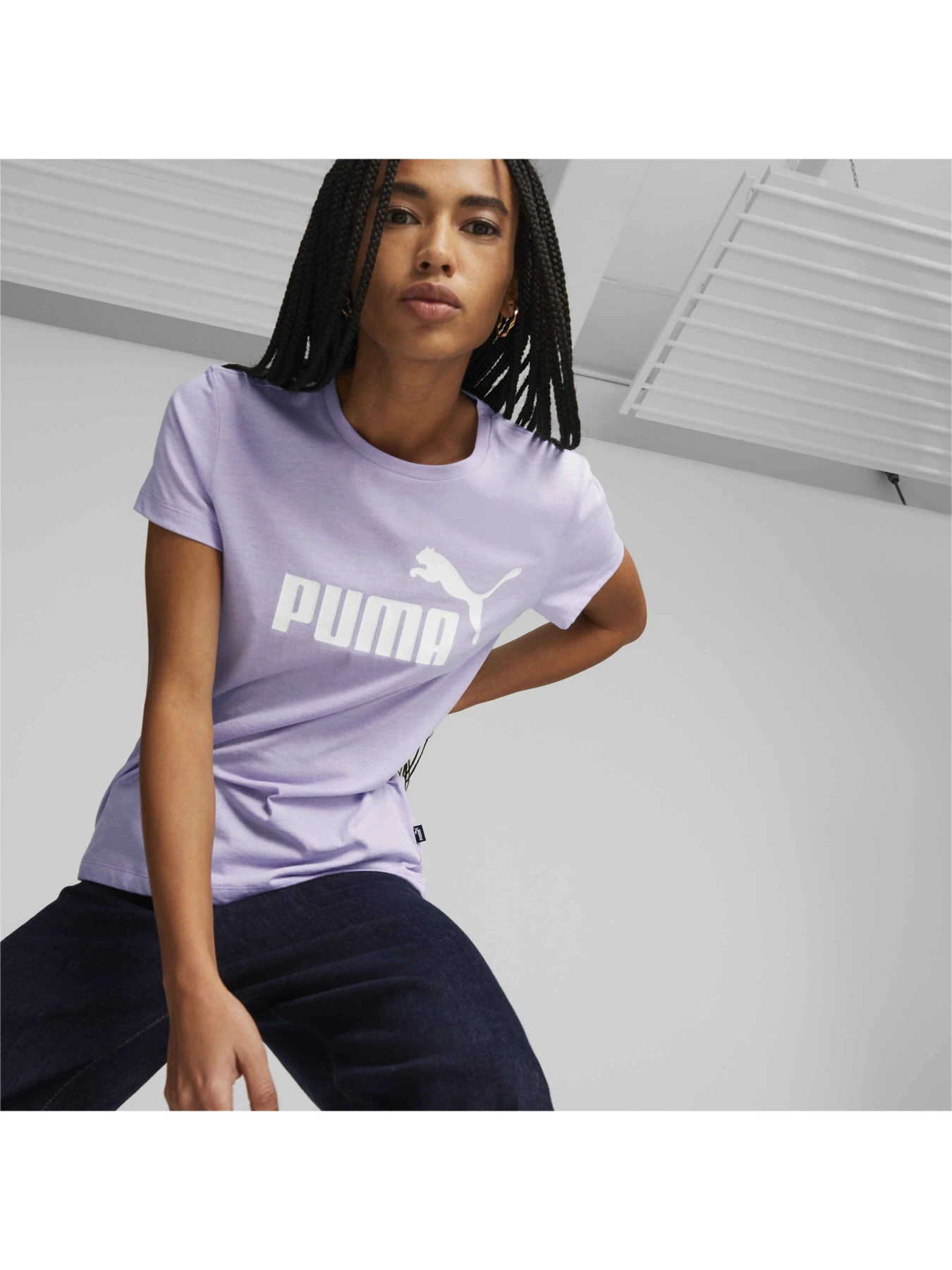 Футболки і поло PUMA Ess Logo Heather Tee модель 586876 Фото