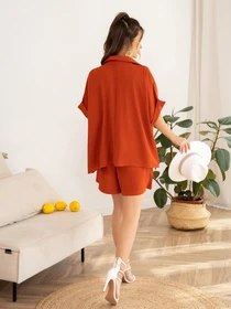 Костюмы ISSA Plus модель 13982_terracotta Фото