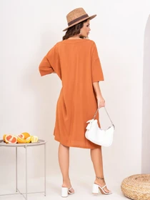 Сукні ISSA Plus модель 14003_terracotta Фото
