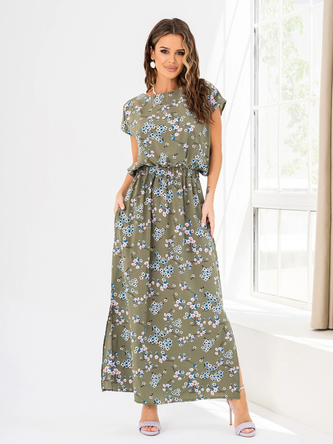 Сукні ISSA Plus модель 14028_khaki Сукні ISSA Plus модель 14028_khaki Фото