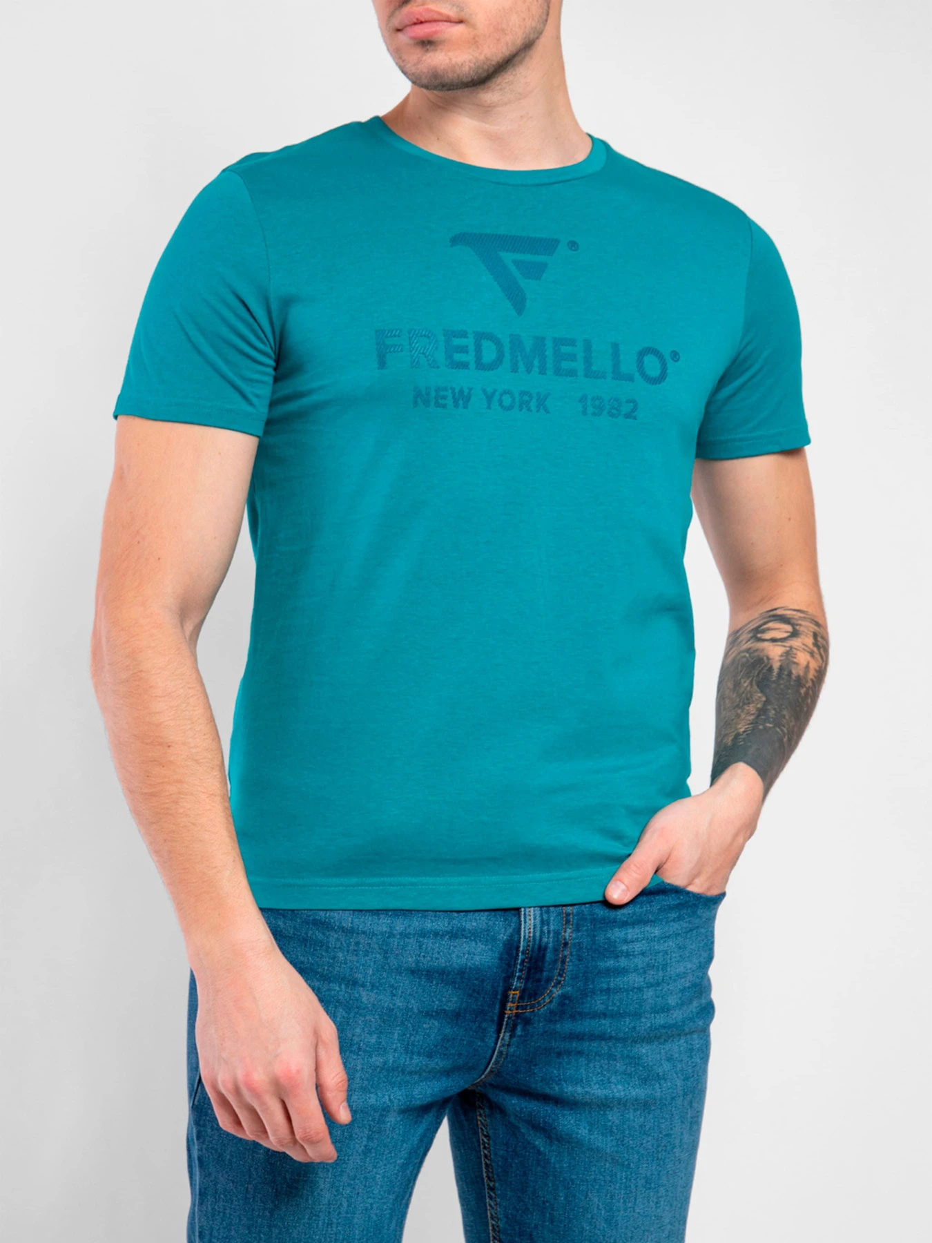 Футболки і поло Fred Mello модель FM23S03TG_SHARK Футболки і поло Fred Mello модель FM23S03TG_SHARK Фото
